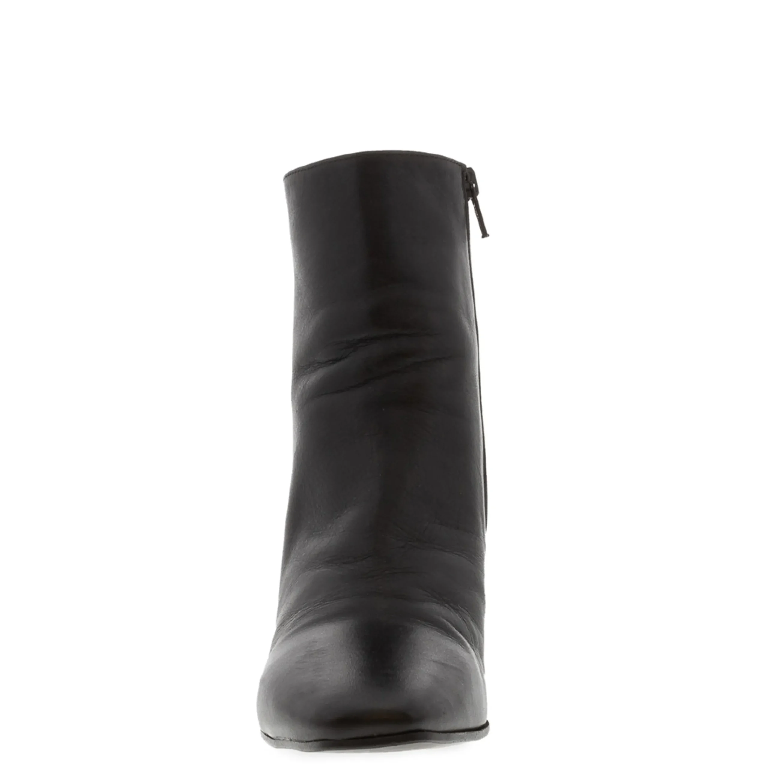 Khai Black Leather Ankle Boots
