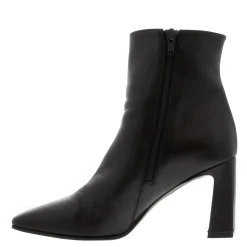 Khai Black Leather Ankle Boots