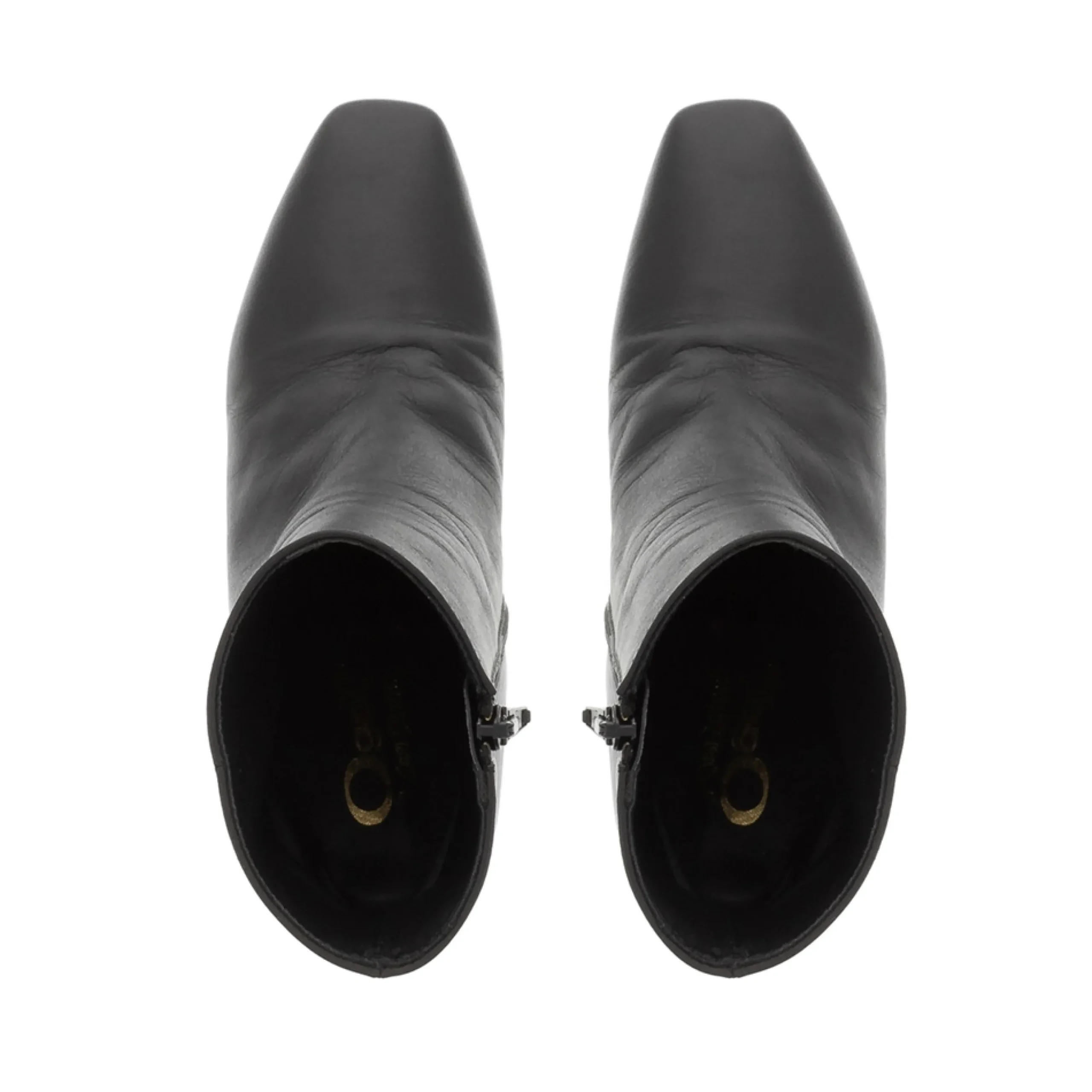 Khai Black Leather Ankle Boots