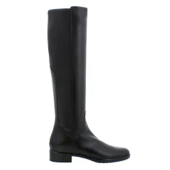 Lara Black Leather Knee-High Boots