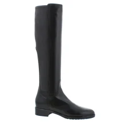 Lara Black Leather Knee-High Boots