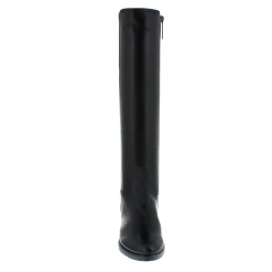 Lara Black Leather Knee-High Boots
