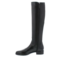 Lara Black Leather Knee-High Boots