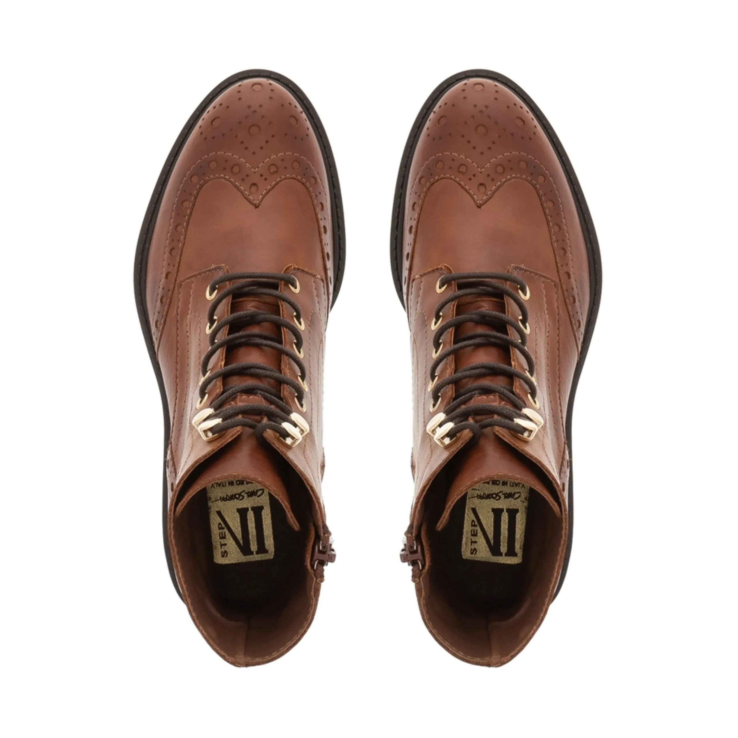 Lillibet Tan Leather Ankle Boots