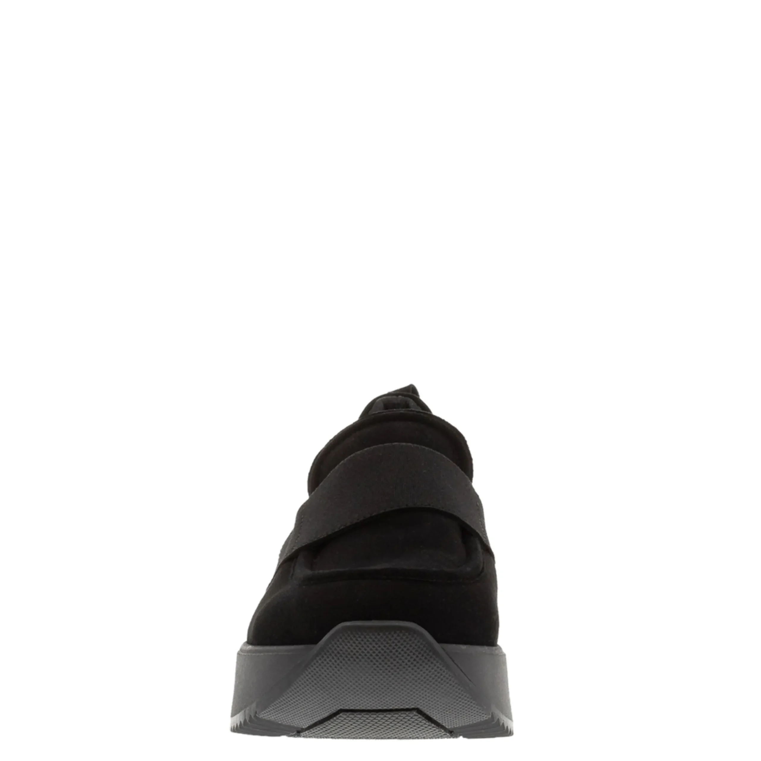 Lina Black Nubuck Suede Platfrom Loafers