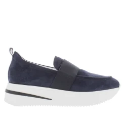Lina Navy Suede Platform Loafers