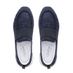 Lina Navy Suede Platform Loafers