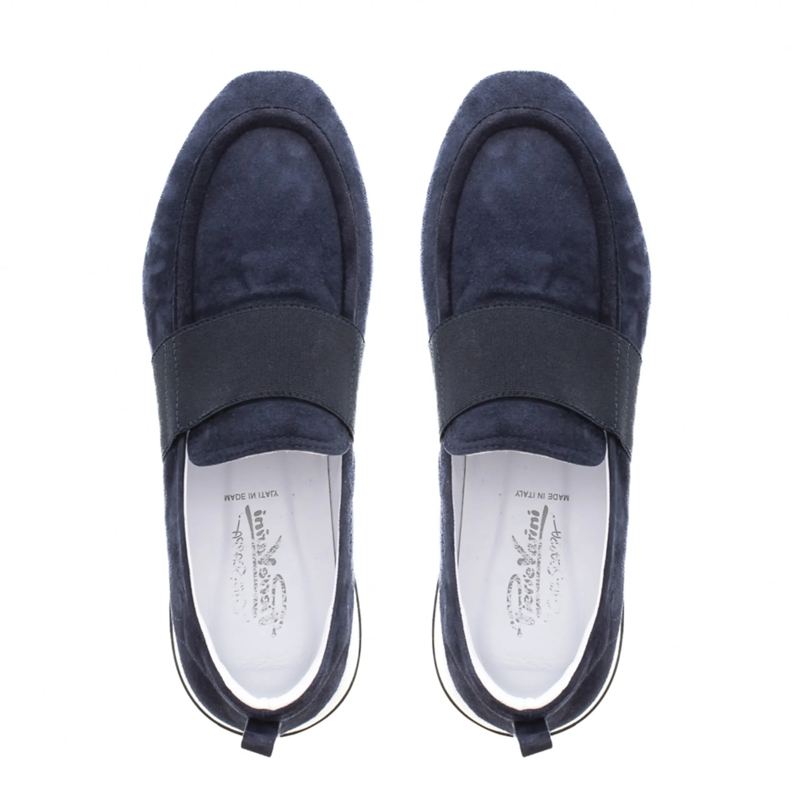 Lina Navy Suede Platform Loafers