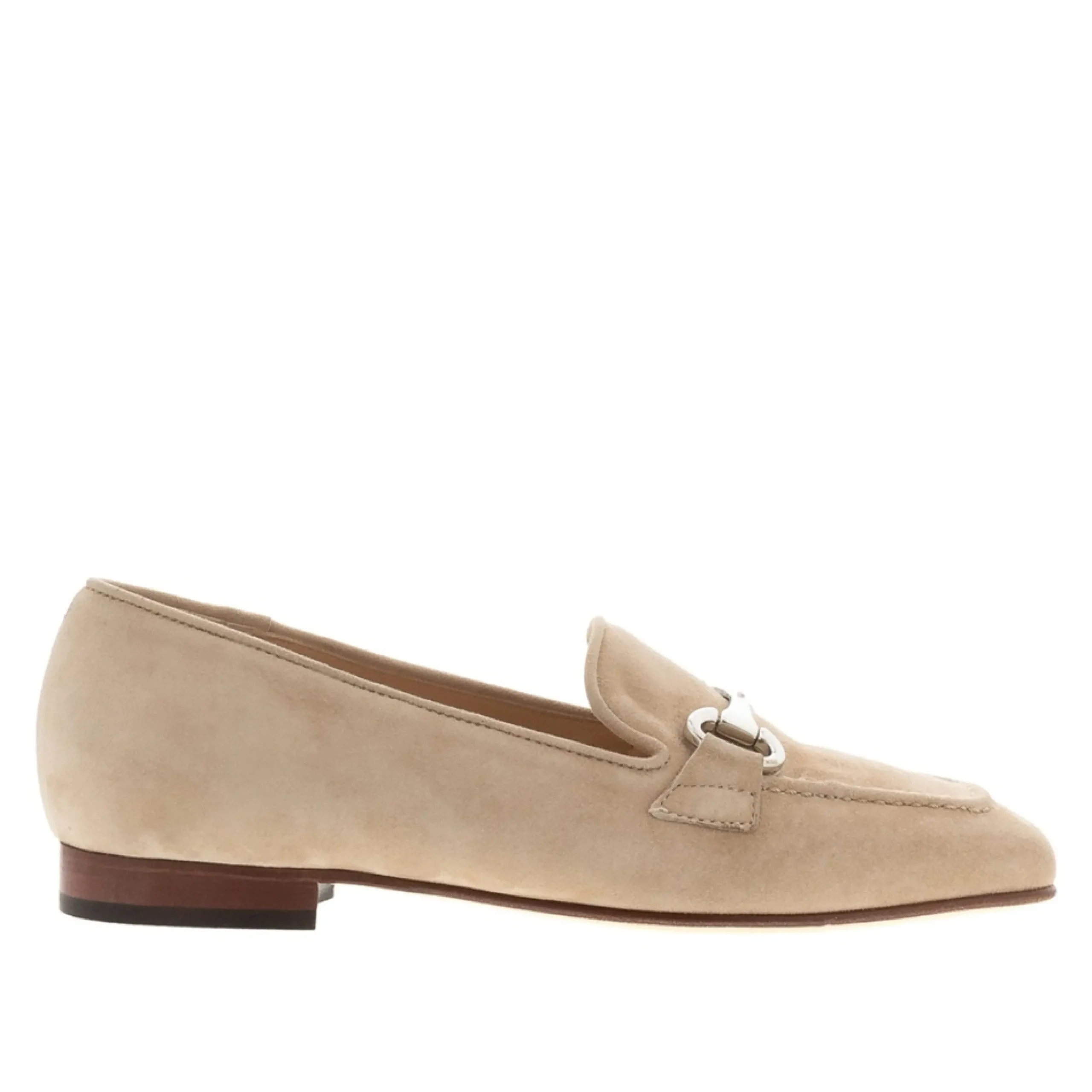 Loudan Beige Suede Snaffle Loafers