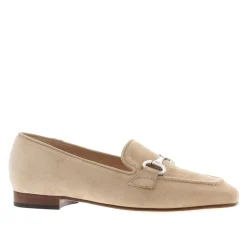 Loudan Beige Suede Snaffle Loafers