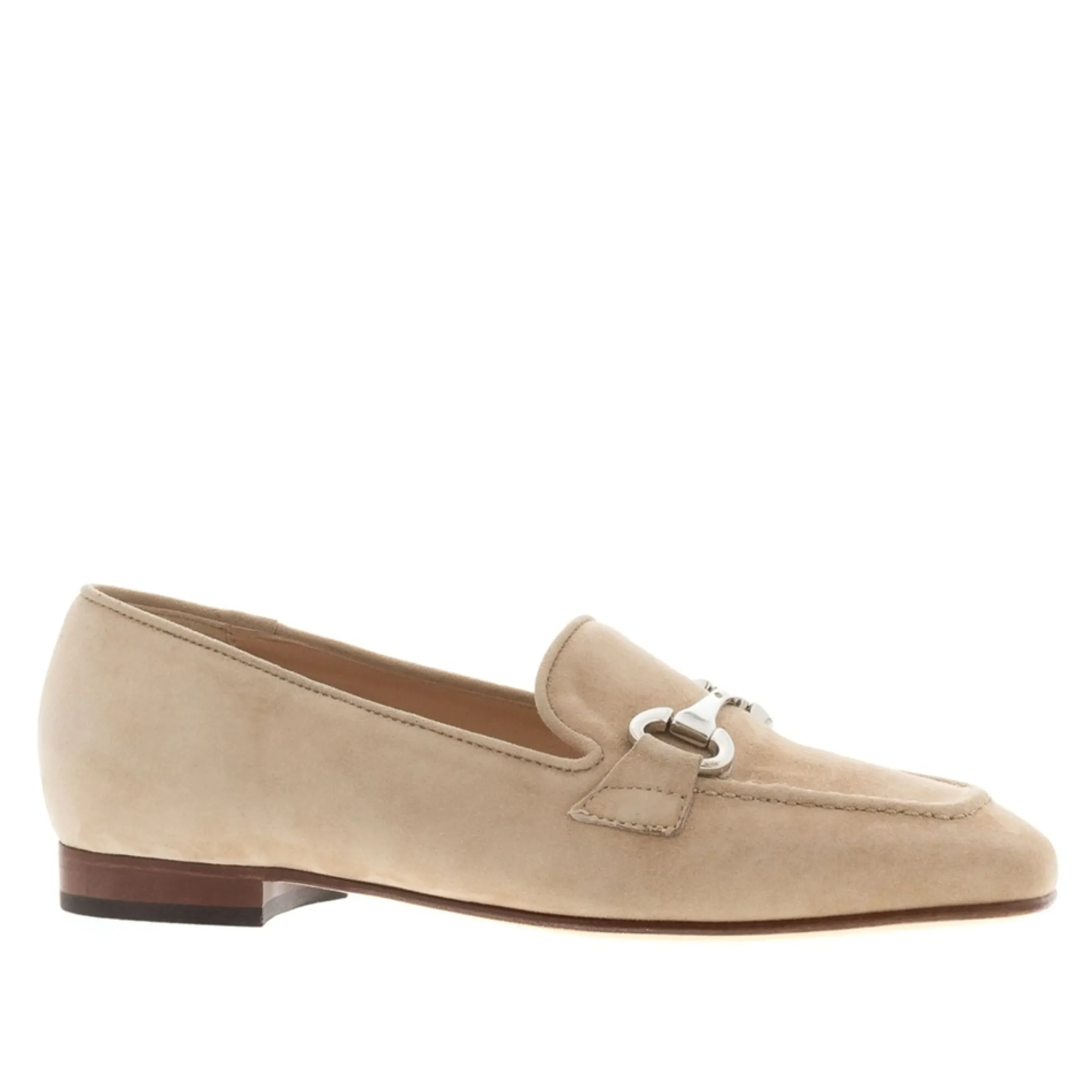 Loudan Beige Suede Snaffle Loafers