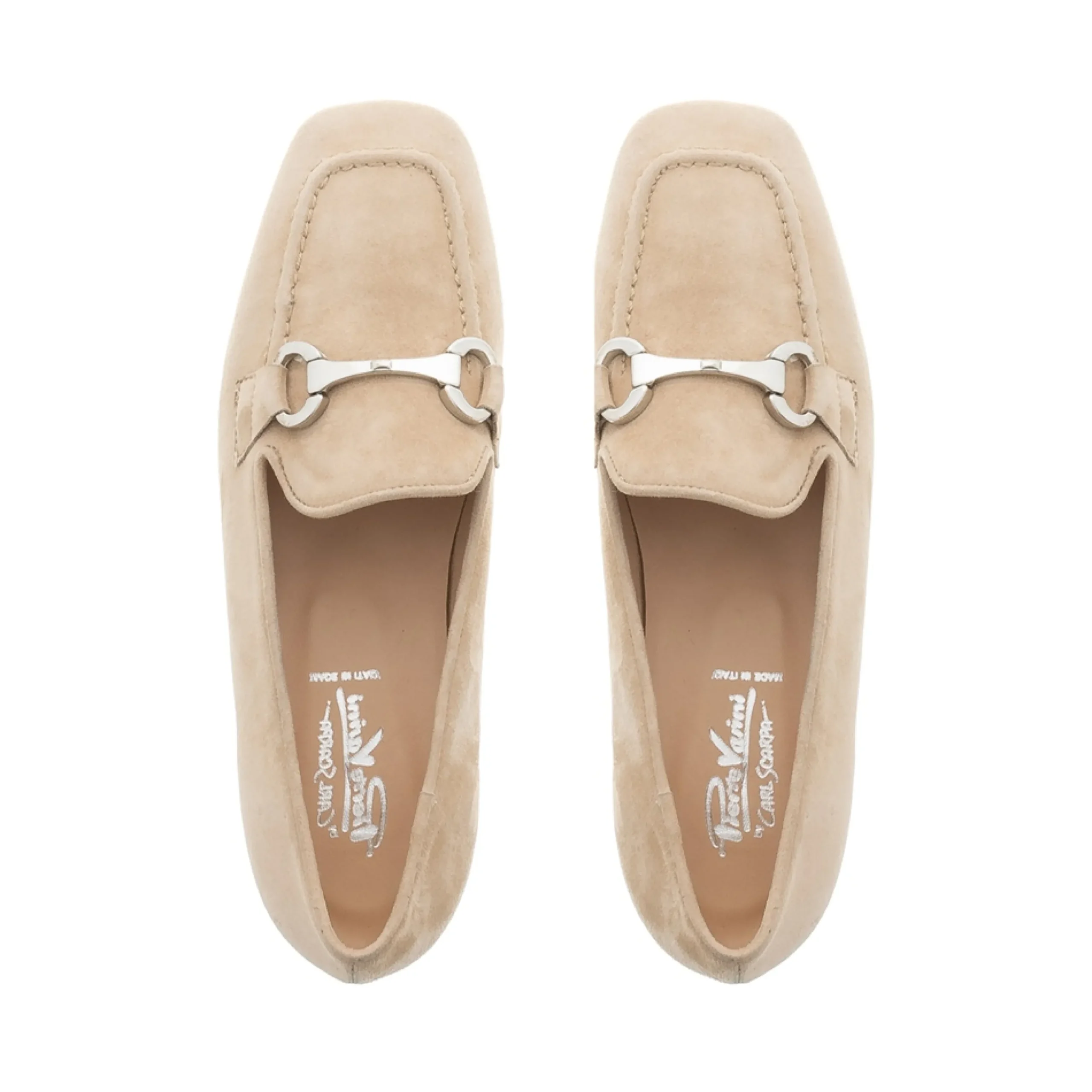 Loudan Beige Suede Snaffle Loafers