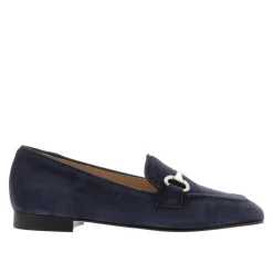 Loudan Navy Suede Snaffle Loafers