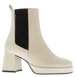 Luella Off White Leather Chelsea Boots