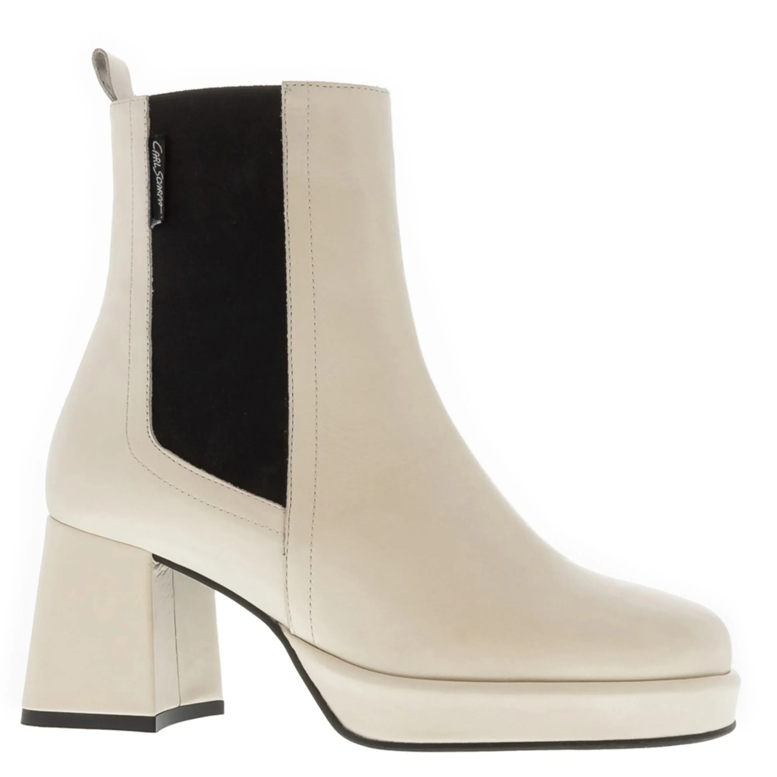 Luella Off White Leather Chelsea Boots