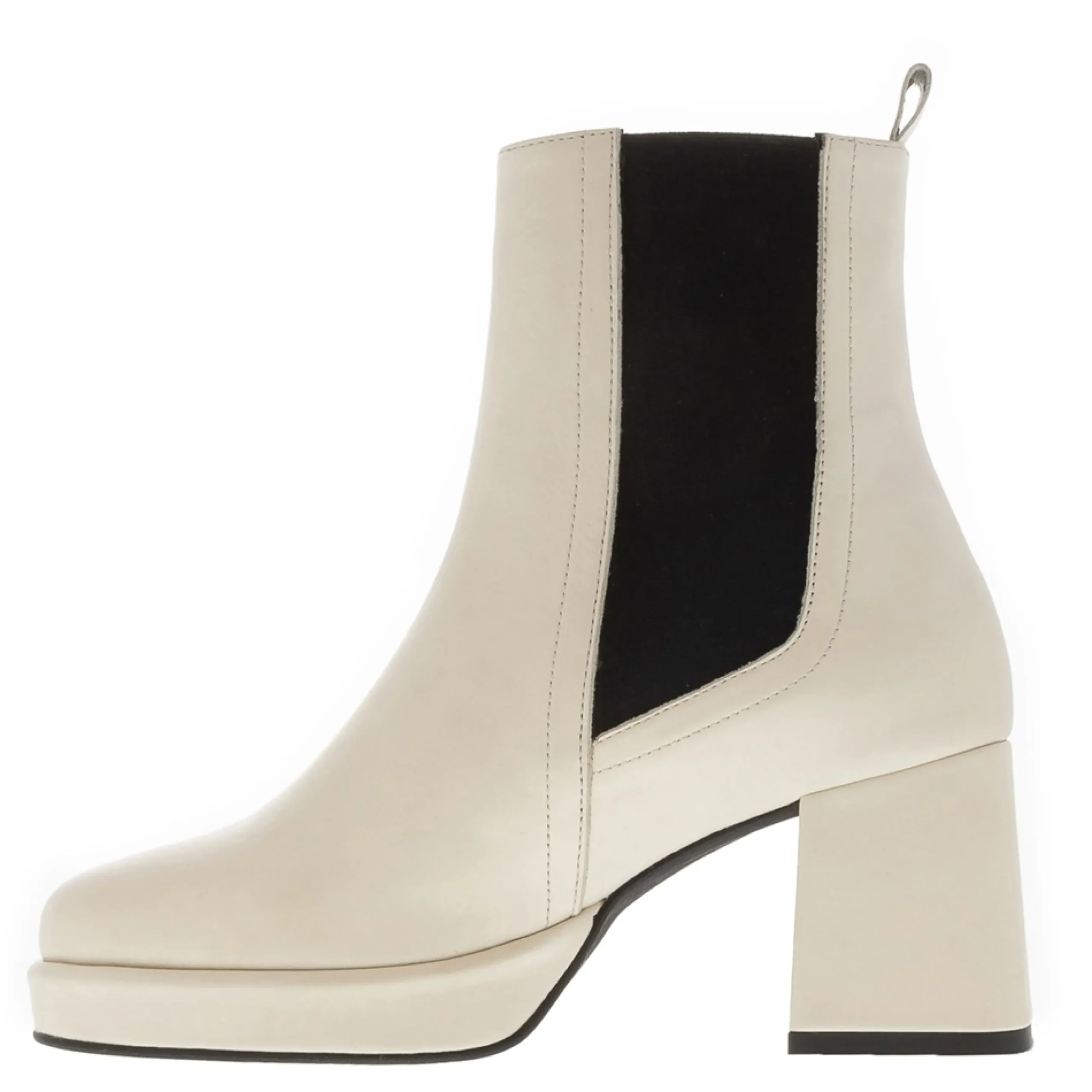 Luella Off White Leather Chelsea Boots
