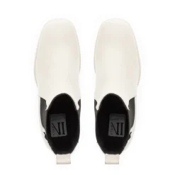 Luella Off White Leather Chelsea Boots