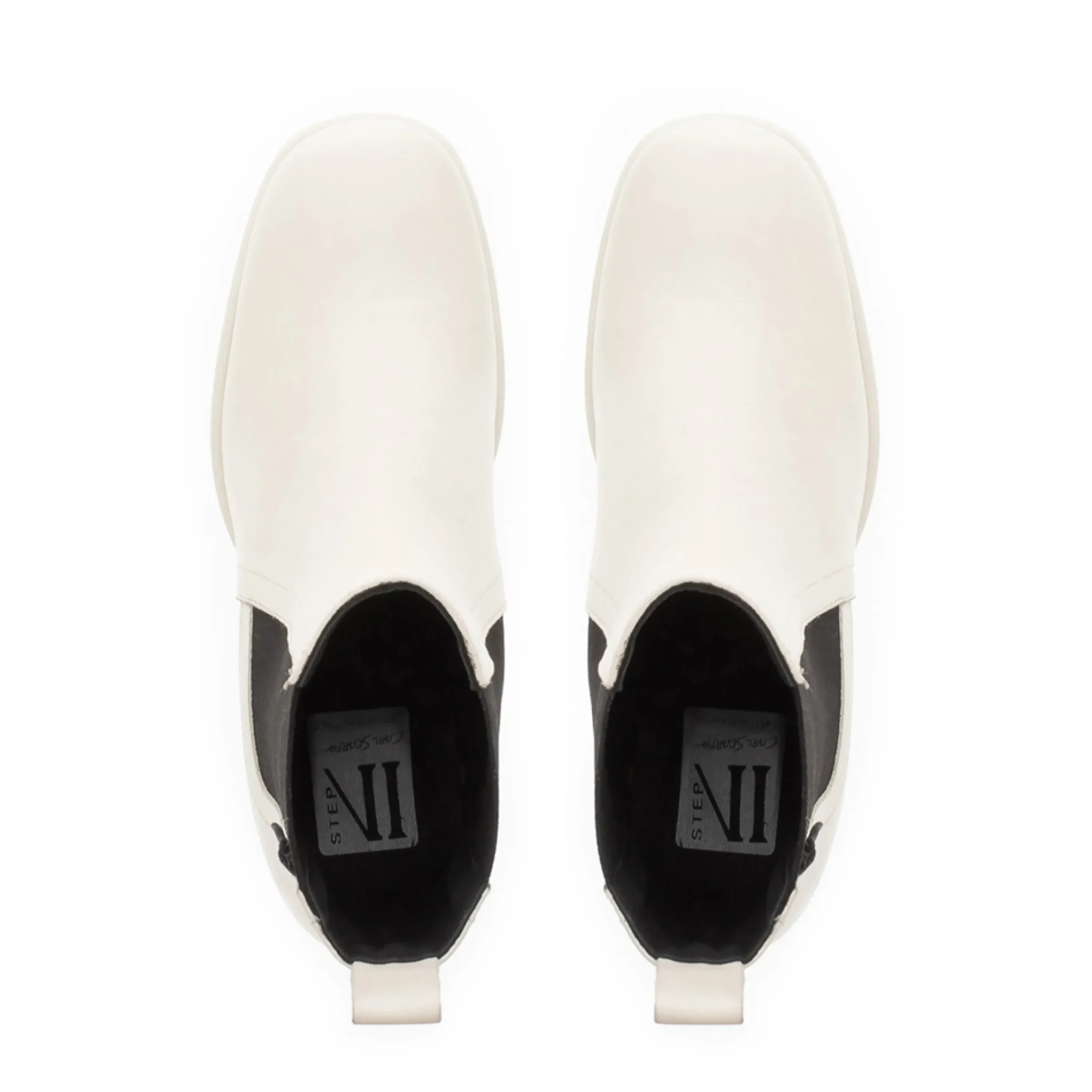 Luella Off White Leather Chelsea Boots