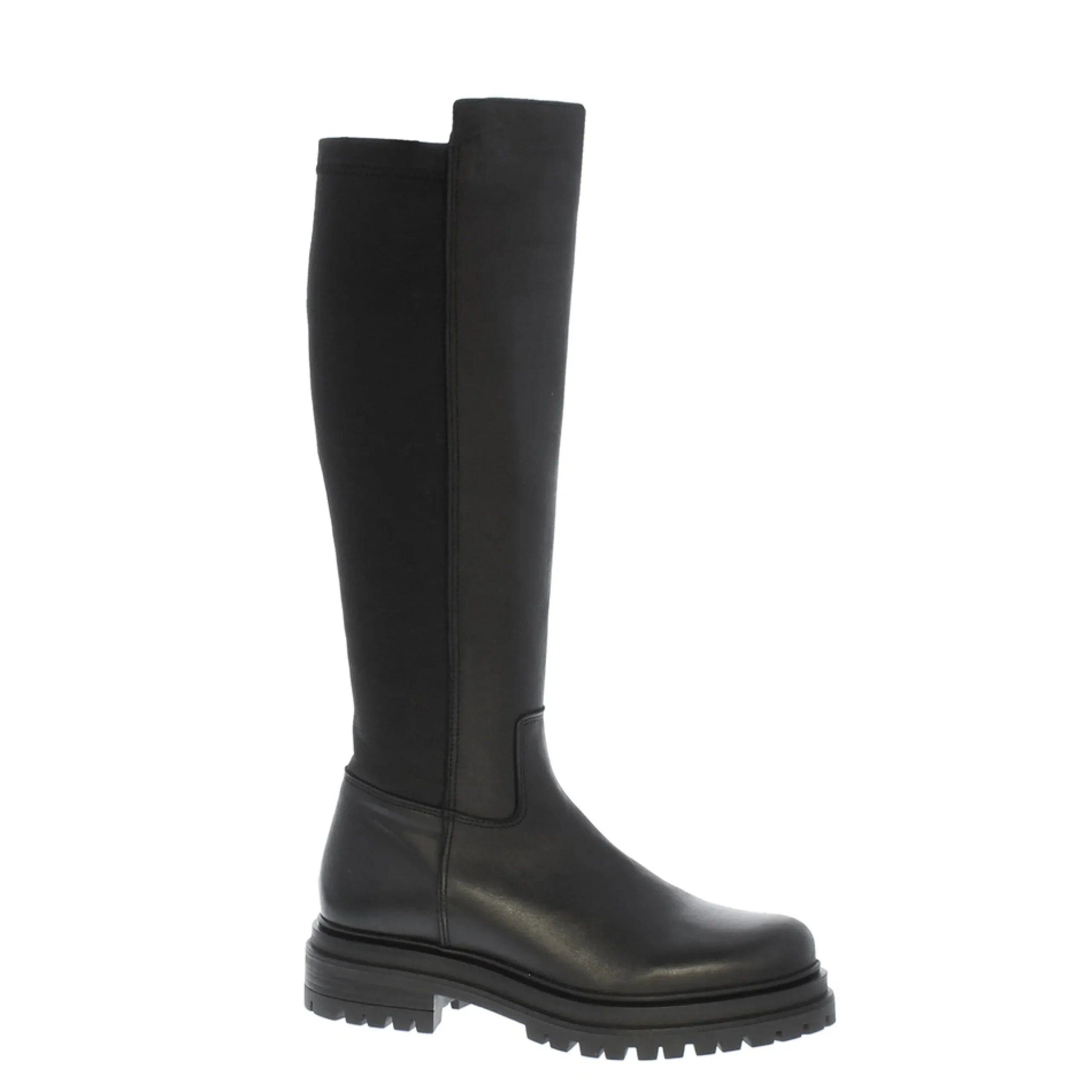 Luka Black Leather Knee High Boots