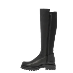 Luka Black Leather Knee High Boots