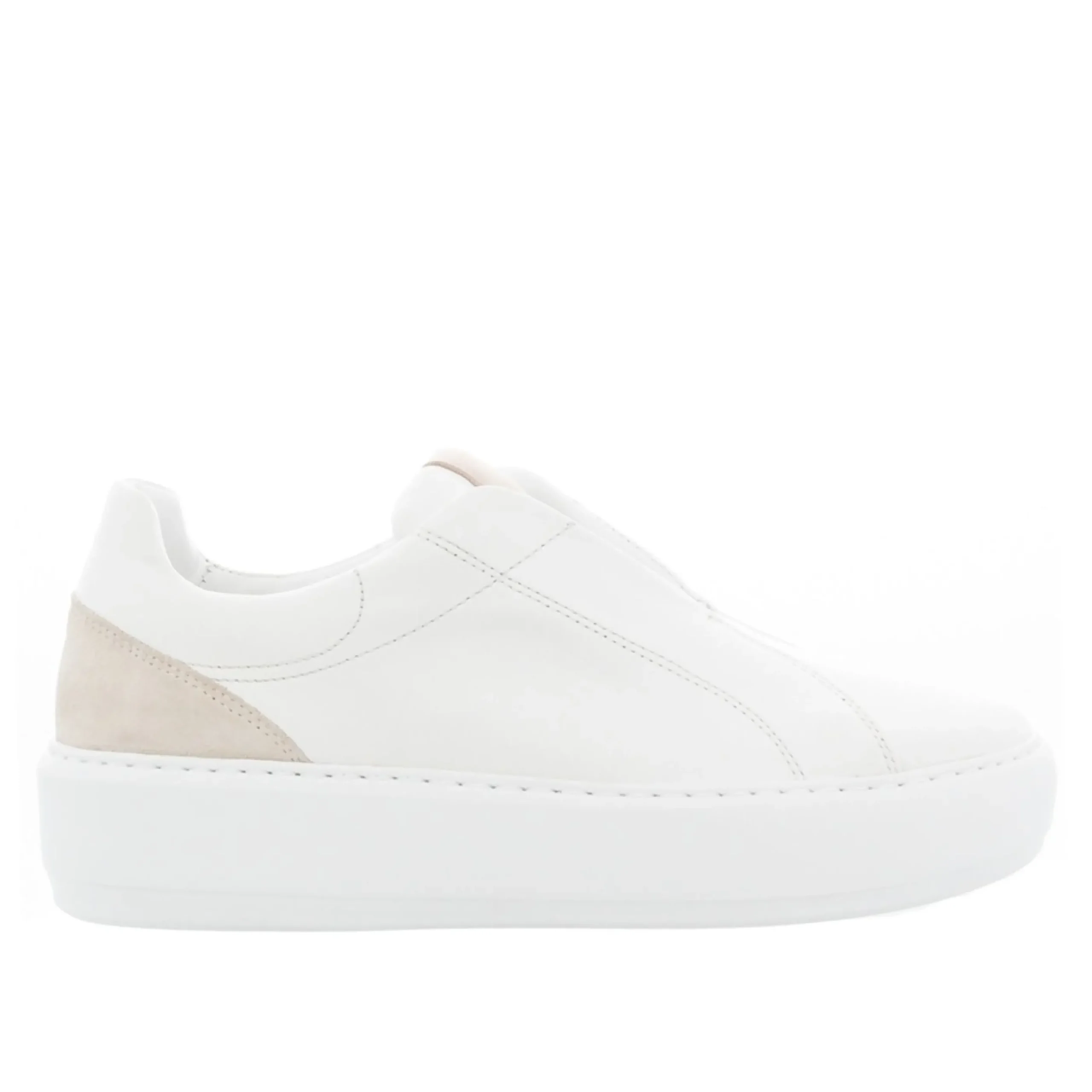 Mabel White Leather Trainers