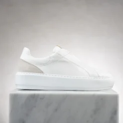 Mabel White Leather Trainers