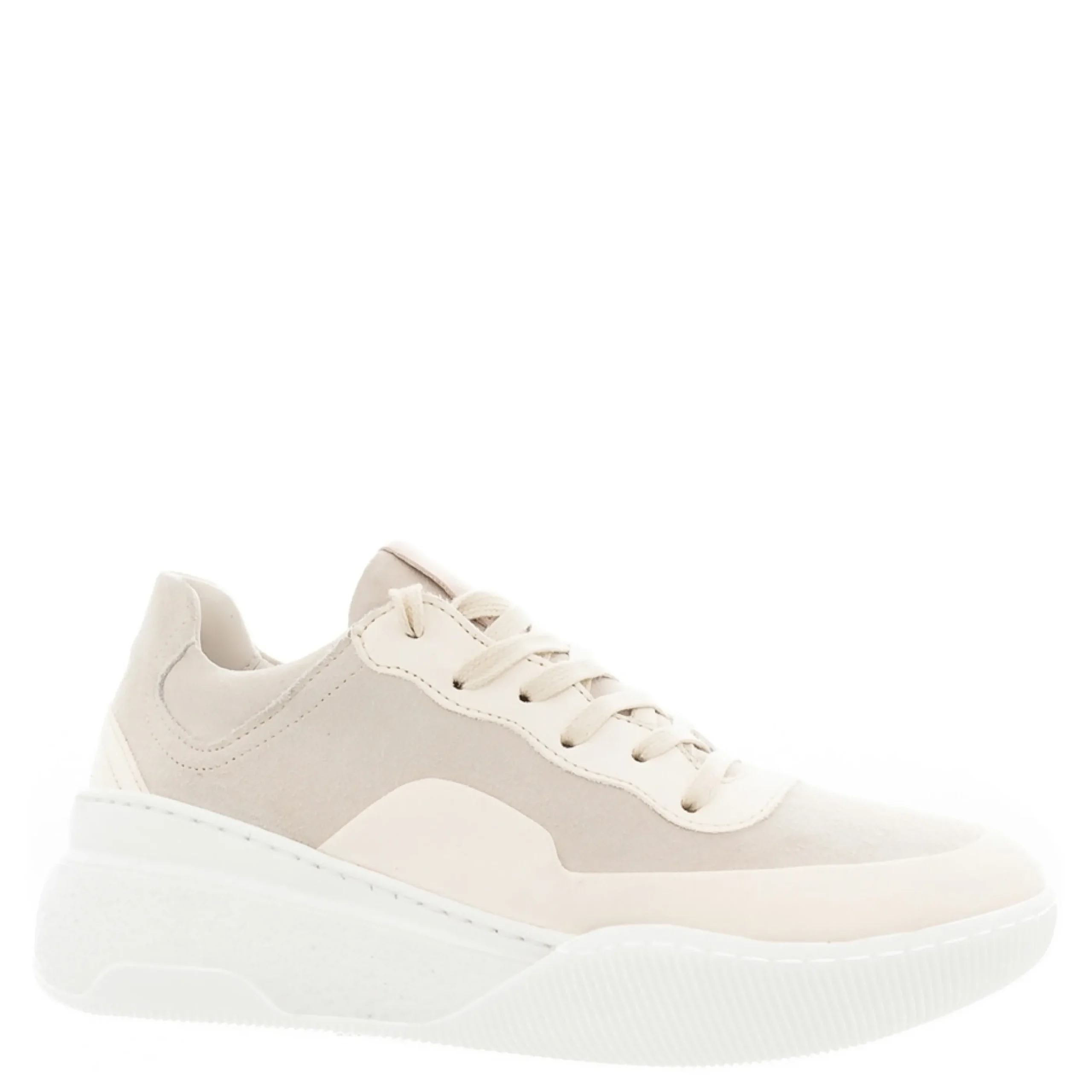 Maive Beige Leather Chunky Trainers