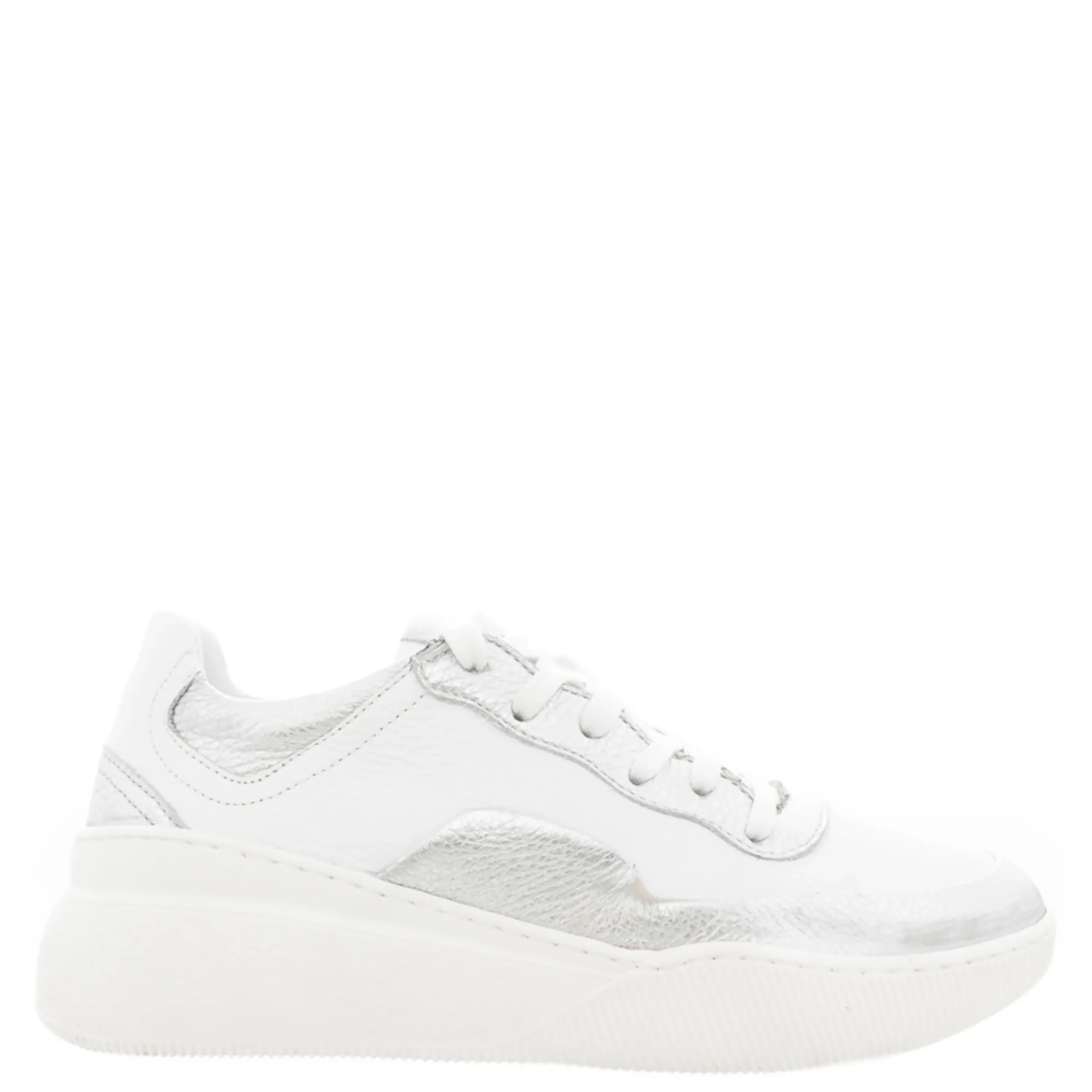 Maive White Leather Chunky Trainers