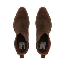 Mariposa Brown Suede Heeled Ankle Boots