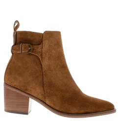 Mariposa Tan Suede Heeled Ankle Boots