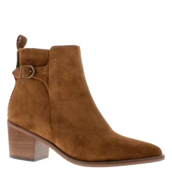 Mariposa Tan Suede Heeled Ankle Boots