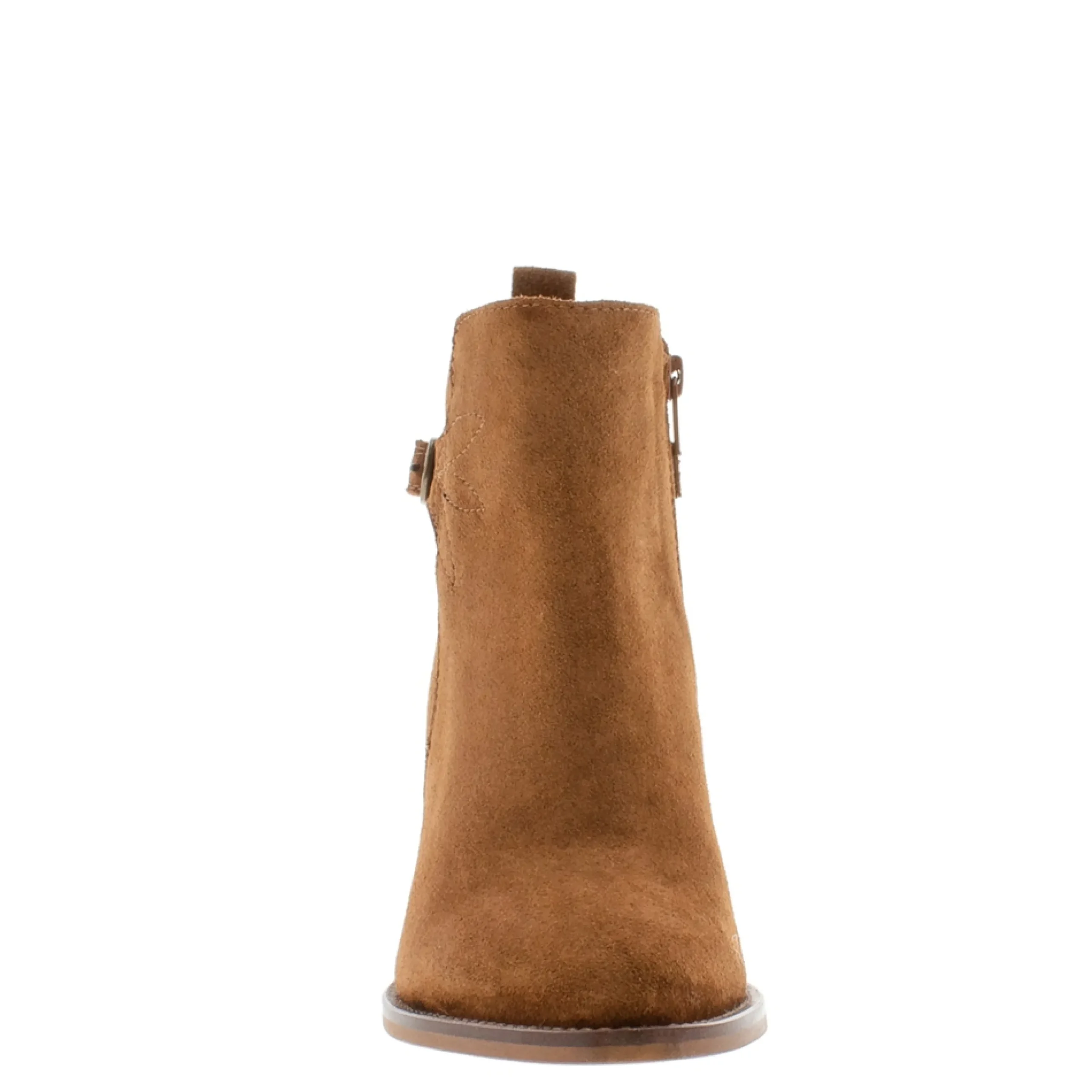 Mariposa Tan Suede Heeled Ankle Boots