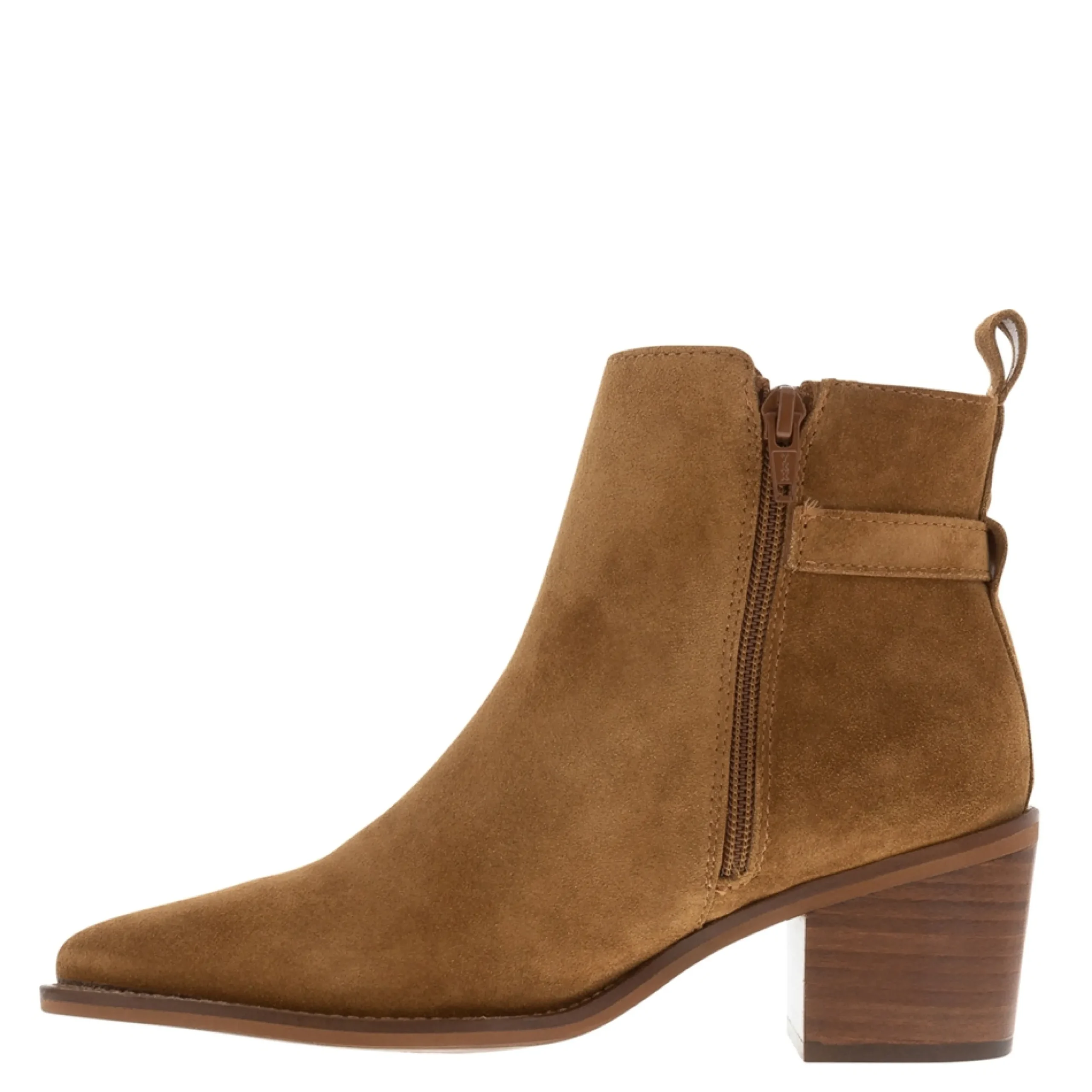 Mariposa Tan Suede Heeled Ankle Boots