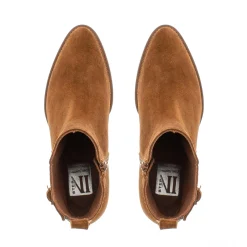 Mariposa Tan Suede Heeled Ankle Boots