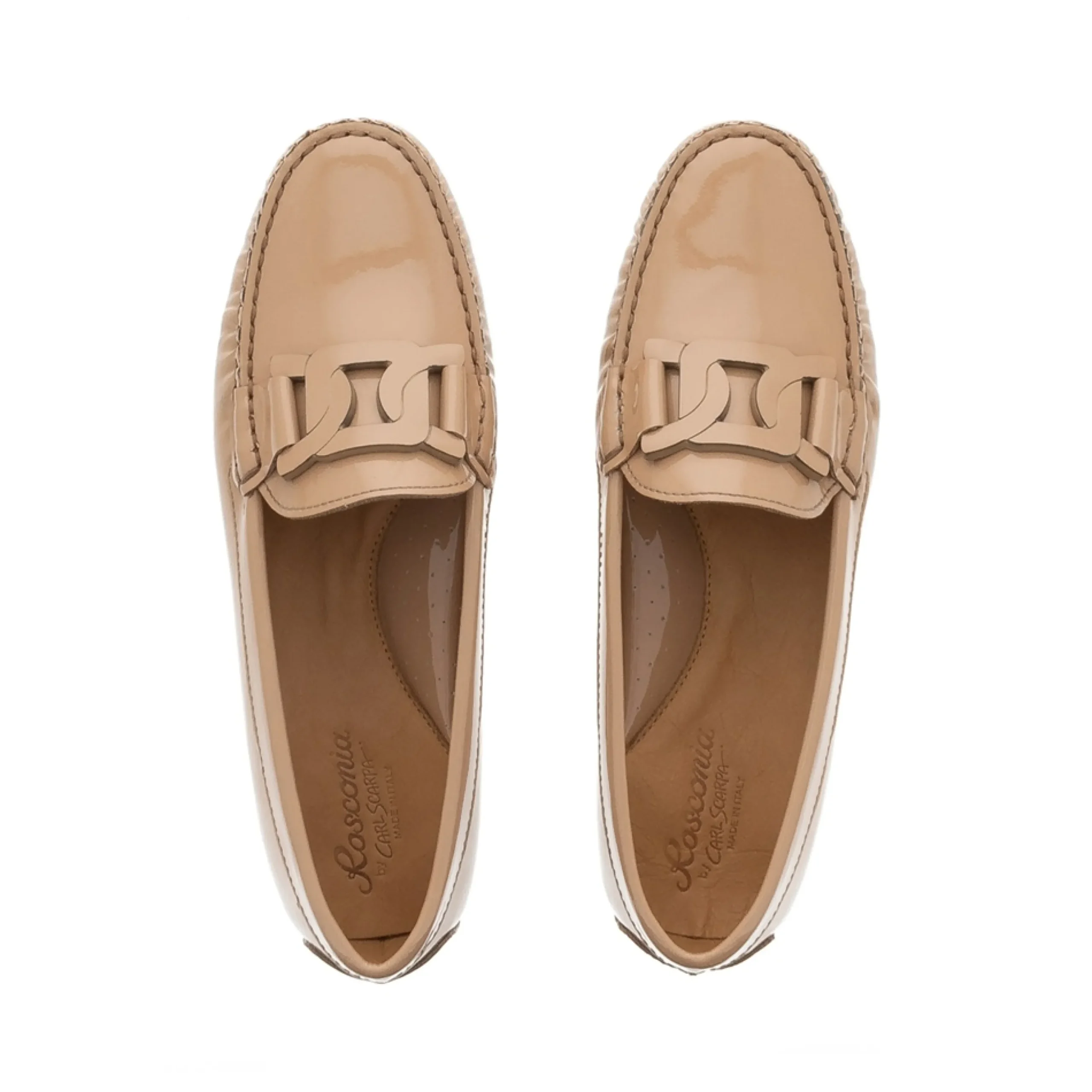 Martedi Beige Leather Penny Loafers