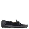 Martedi Navy Leather Penny Loafers