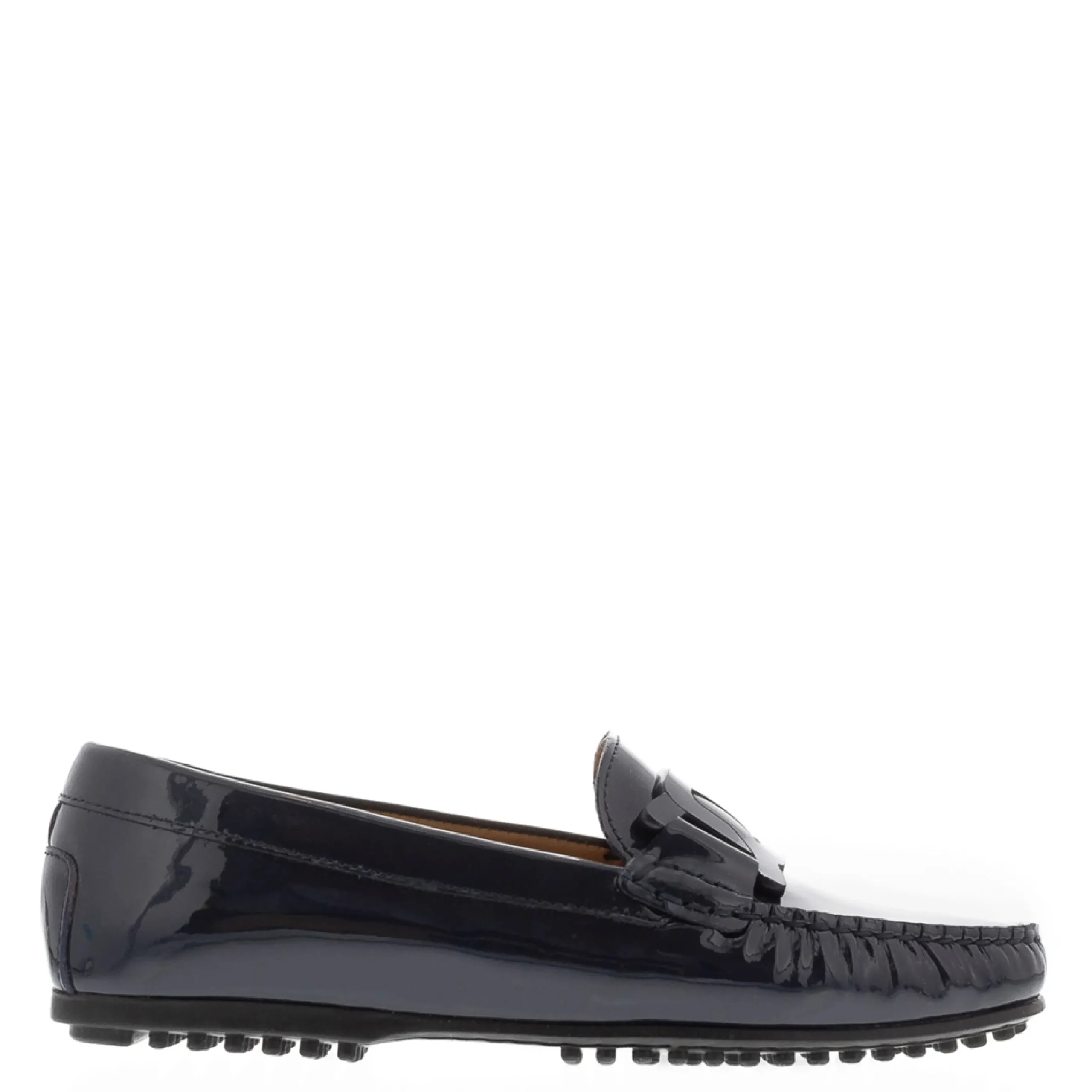 Martedi Navy Leather Penny Loafers