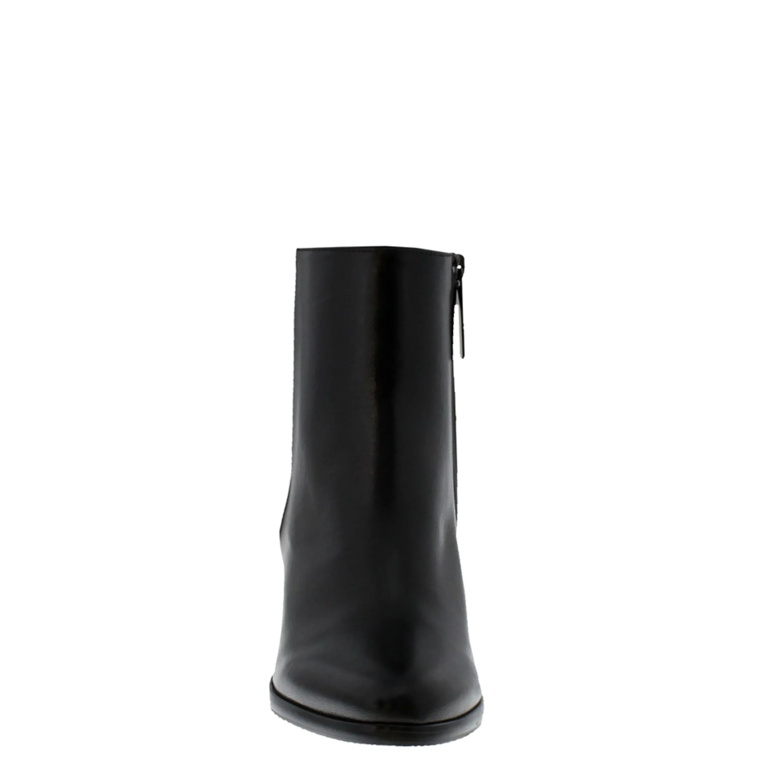 Megan Black Leather Ankle Boots