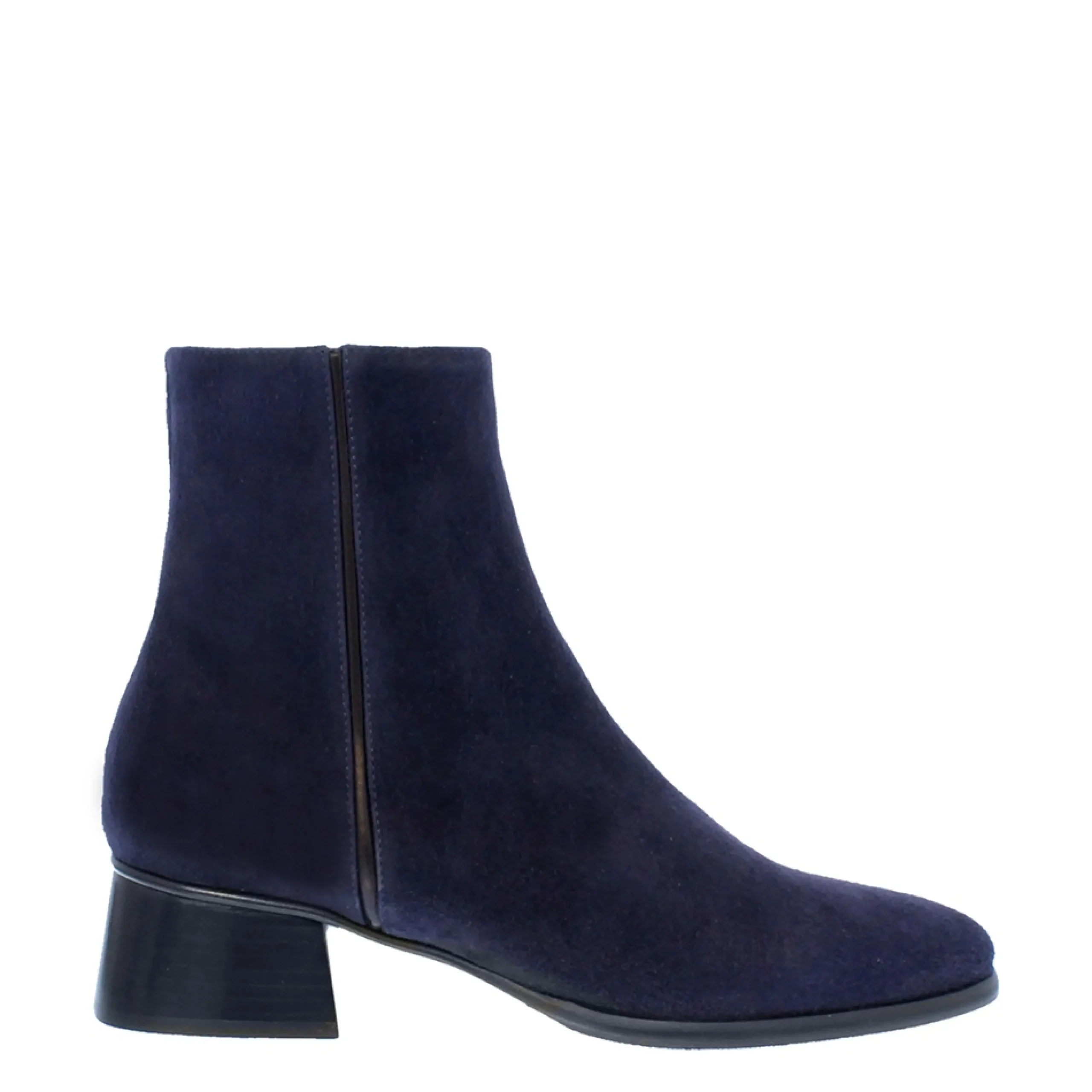 Megan Navy Suede Ankle Boots