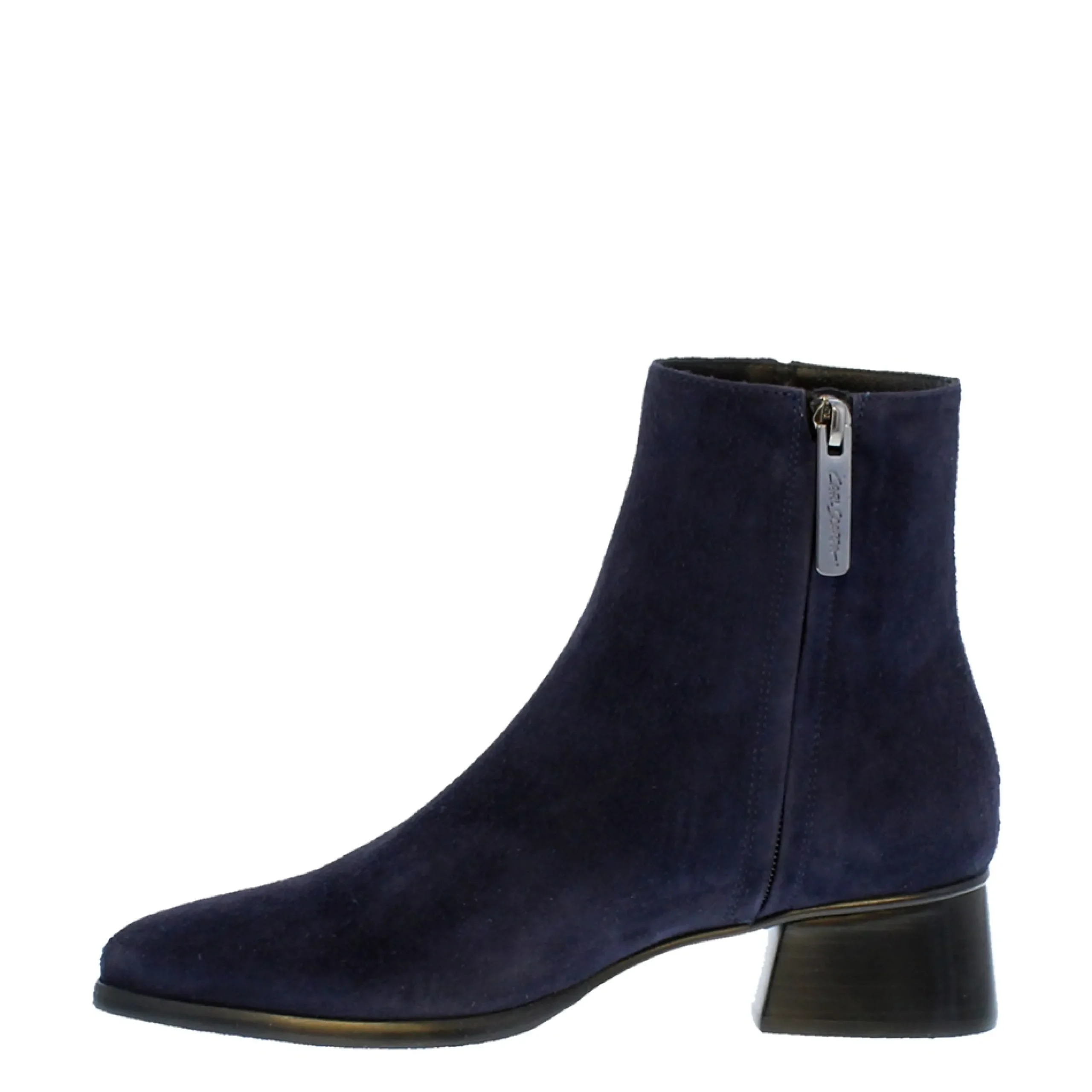 Megan Navy Suede Ankle Boots