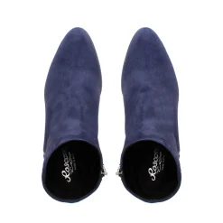 Megan Navy Suede Ankle Boots