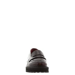 Meri Bordo Leather Chunky Penny Loafers