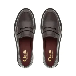 Meri Bordo Leather Chunky Penny Loafers