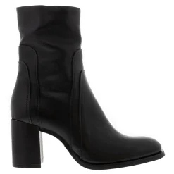 Noemi Black Leather Ankle Boots