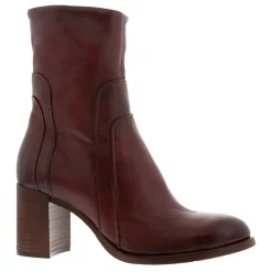 Noemi Bordo Leather Ankle Boots