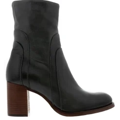 Noemi Green Leather Ankle Boots