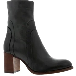 Noemi Green Leather Ankle Boots
