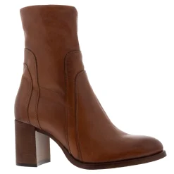 Noemi Tan Leather Ankle Boots