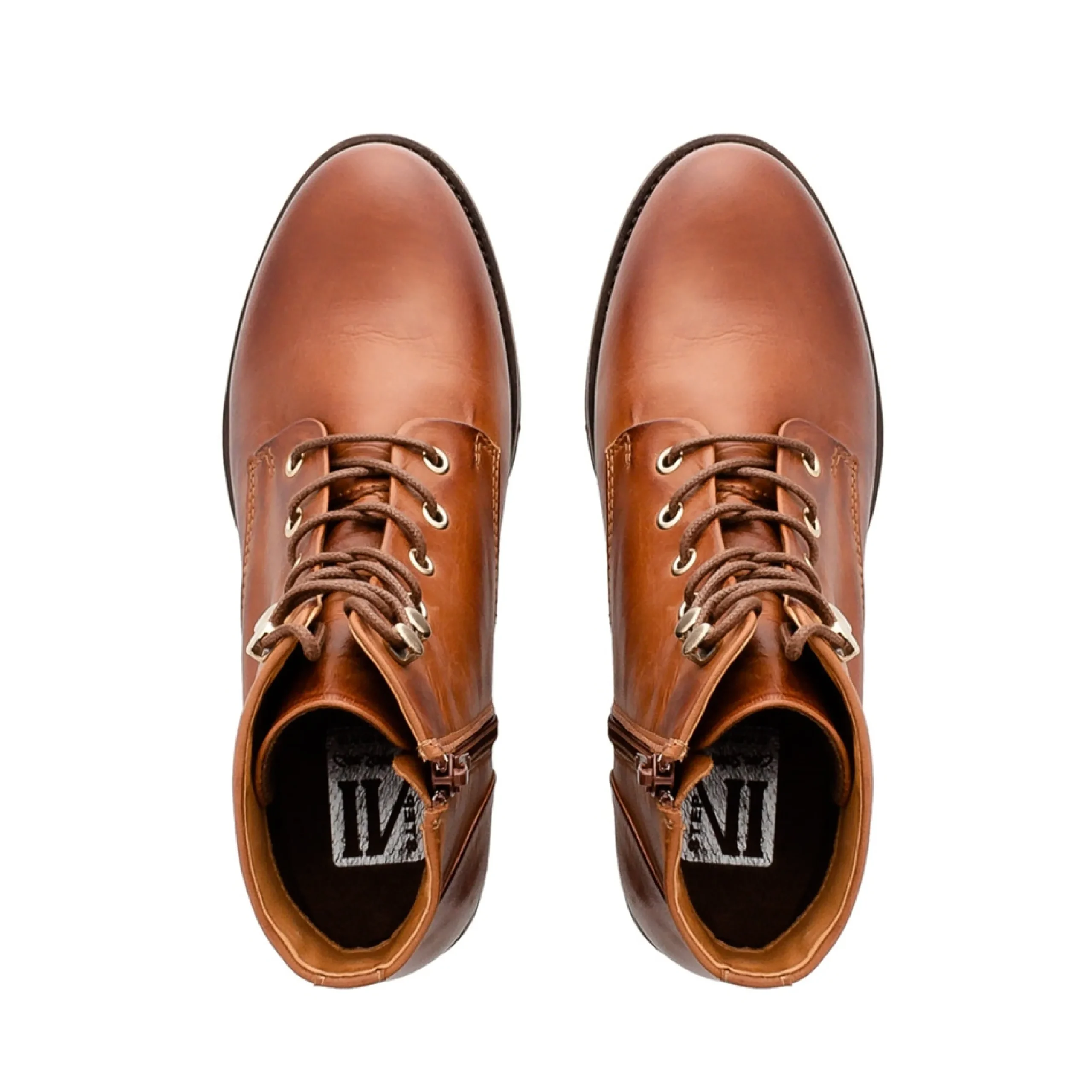 Ocean Tan Leather Lace Up Ankle Boots