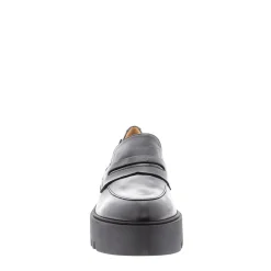 Opal Black Wedge Loafers